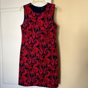 Land’s End Red and Navy Floral Petite Dress